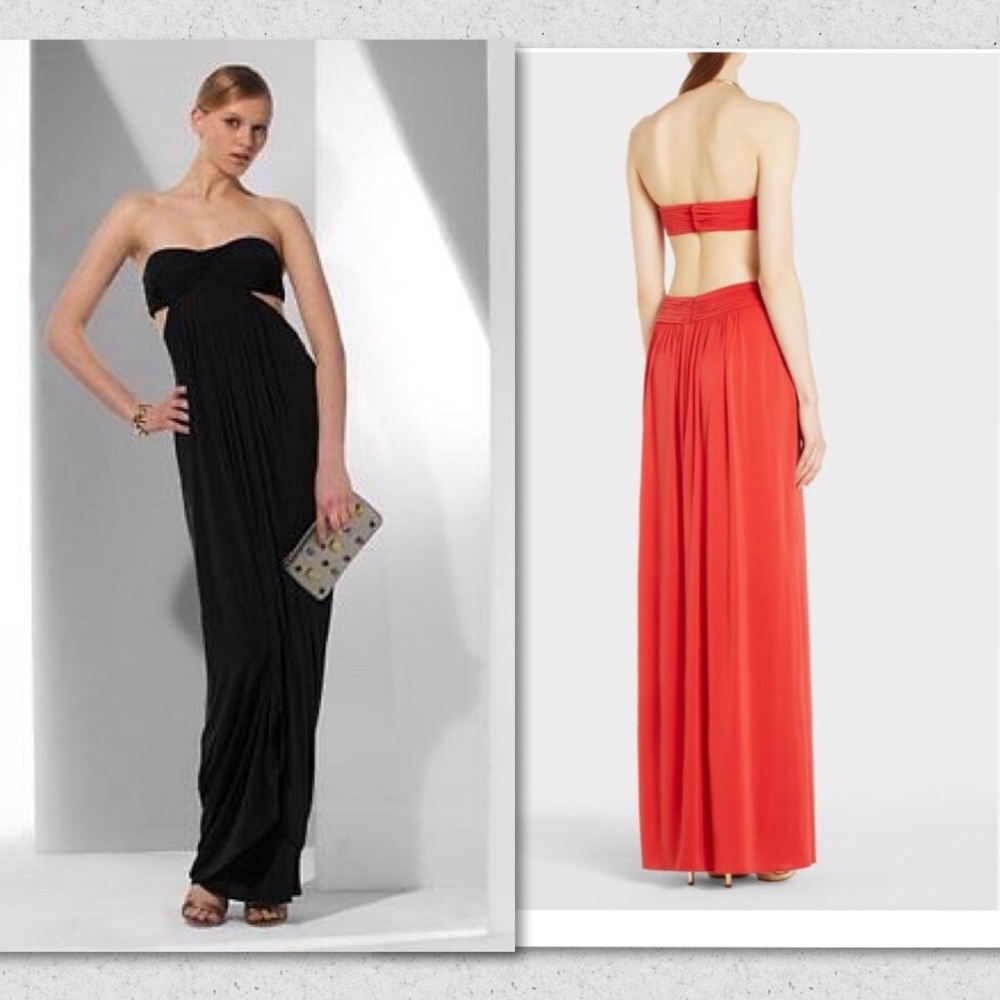 🔥 BCBGMaxazria Draped Cutout Gown 🔥